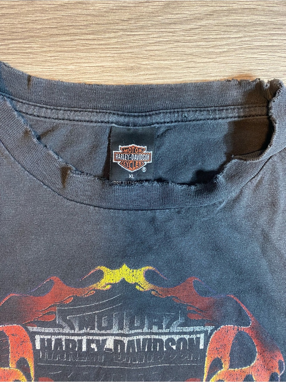 Harley-Davidson Black Tee with Red and Yellow Flame Shield - Edmonton, AB - Picture 8 of 8